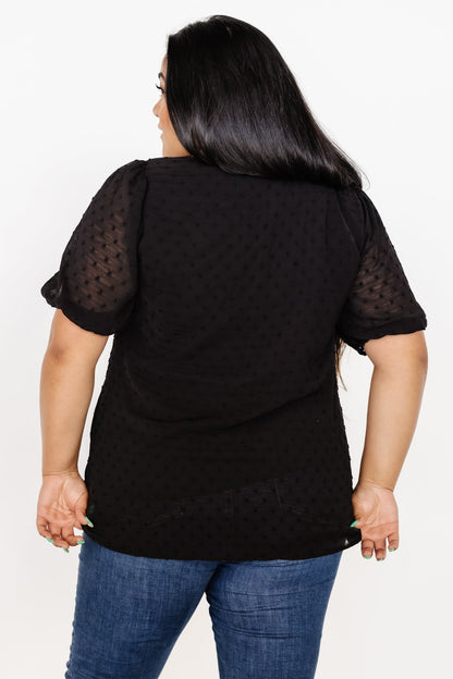 Tawnie Swiss Dot Top | Black - Baltic Born