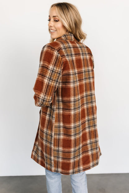 Tetonia Plaid Shacket | Copper Multi - Baltic Born