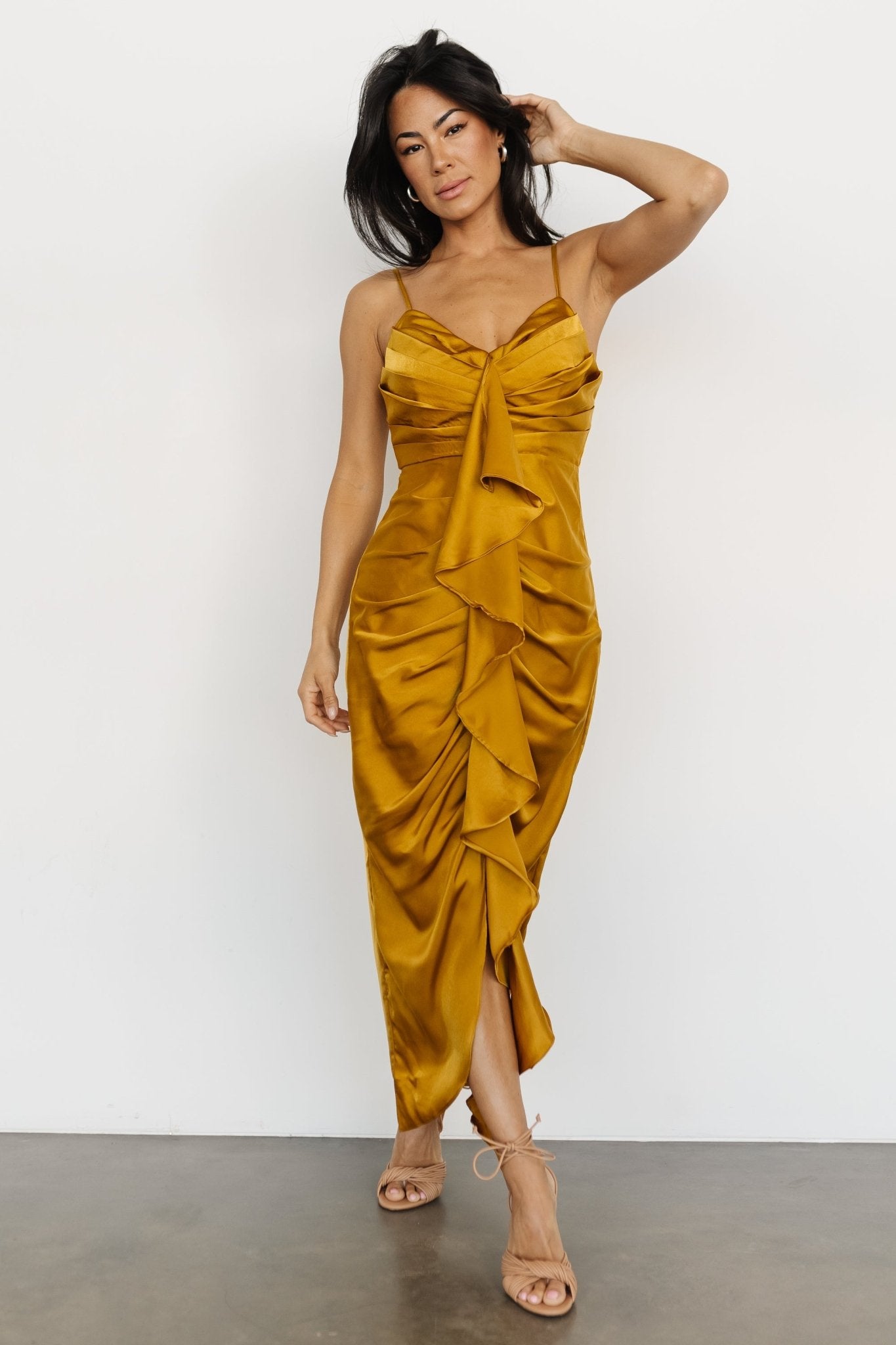 Thessaly Maxi Dress | Brushed Gold - Baltic Born