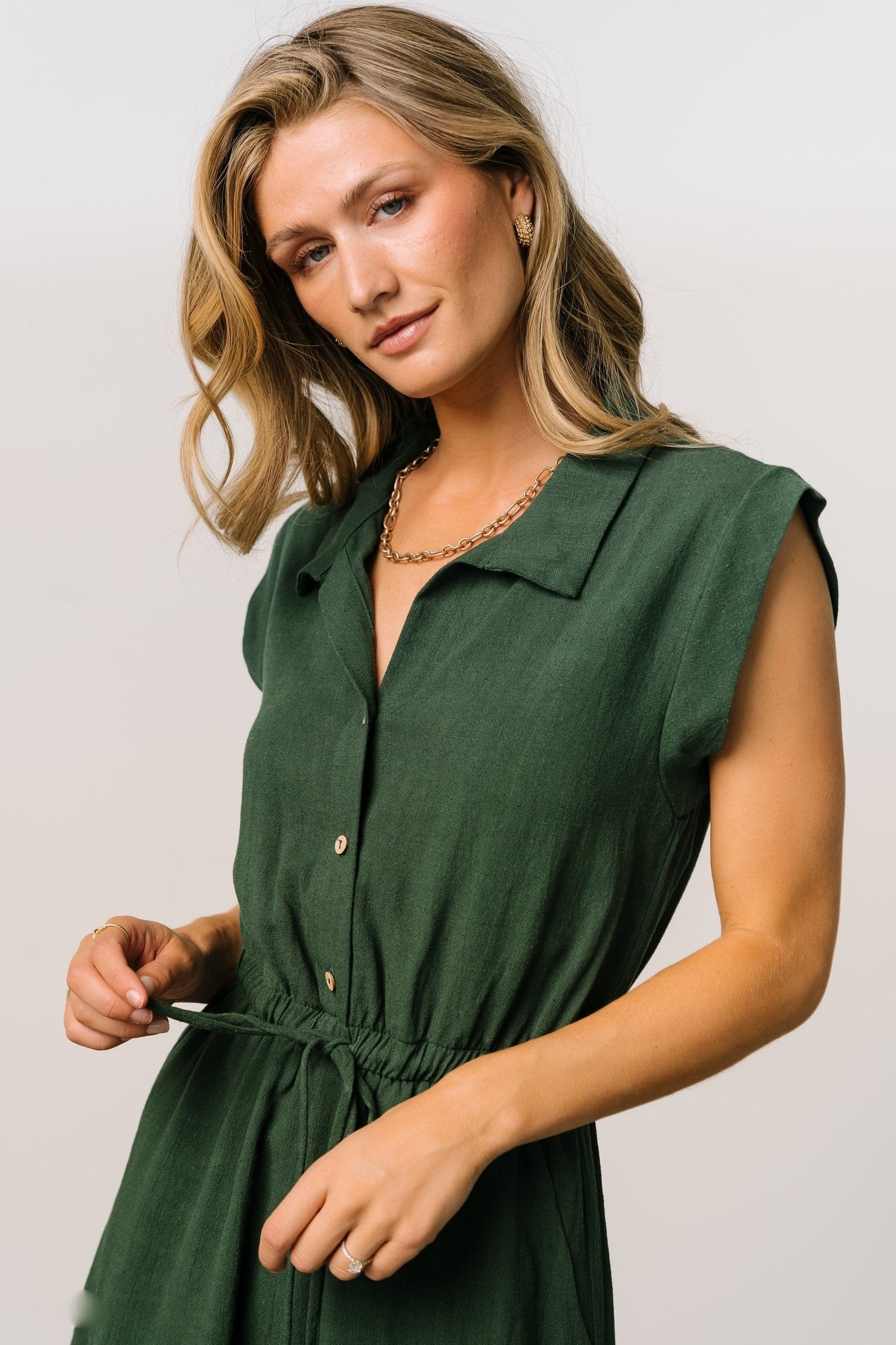 Toni Romper | Dark Green - Baltic Born