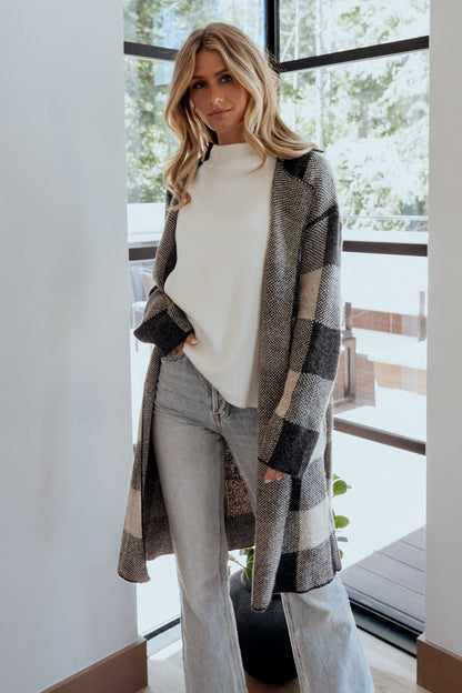 Toronto Cardigan | Black + Taupe - Baltic Born