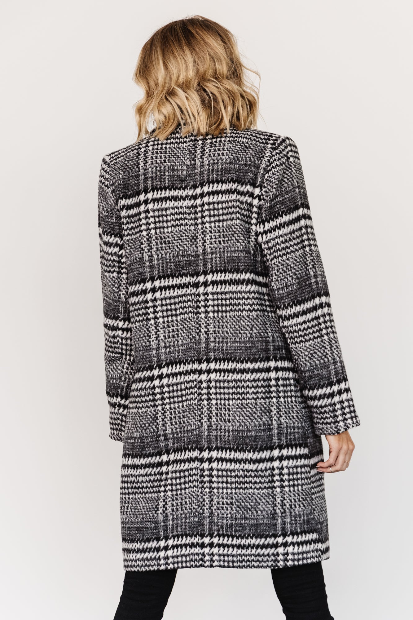 Townley Houndstooth Coat | Black + Off White - Baltic Born