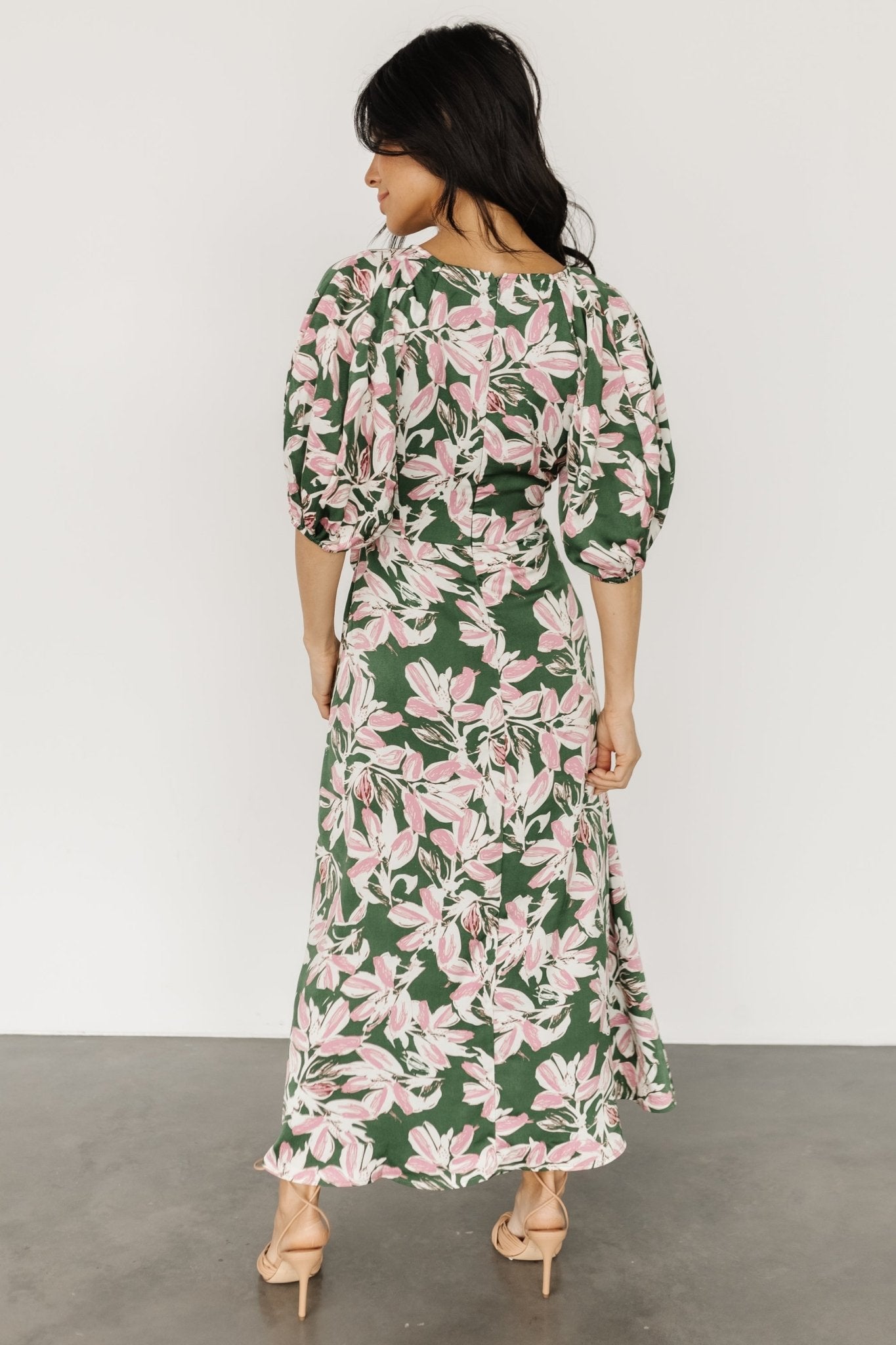 Tucson Midi Dress | Green + Pink - Baltic Born