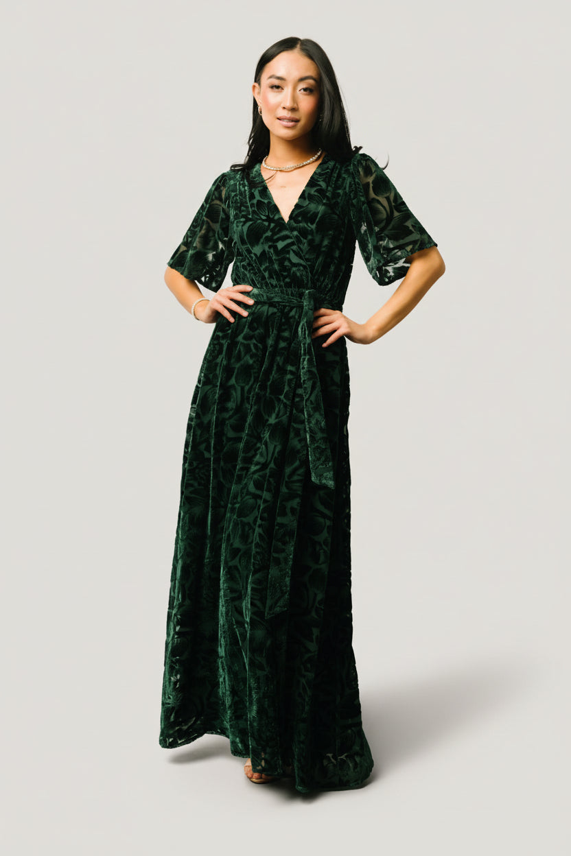 Baltic Born Womens Uma Velvet Maxi Dress | Dark Green | Color: Dark Green | Size: XS Baltic Born Womens Uma Velvet Maxi Dress | Dark Green | Color: Dark Green | Size: XS