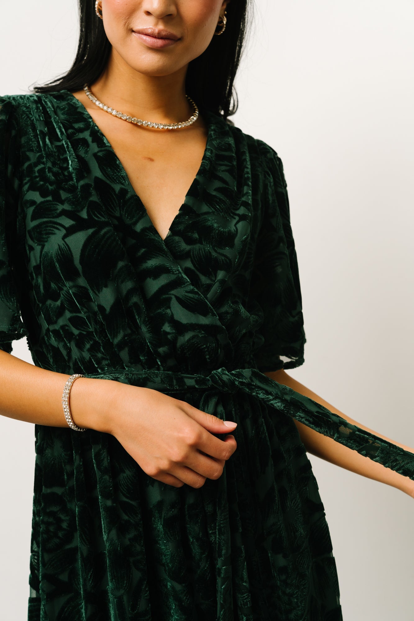 Uma Velvet Maxi Dress | Dark Green - Baltic Born