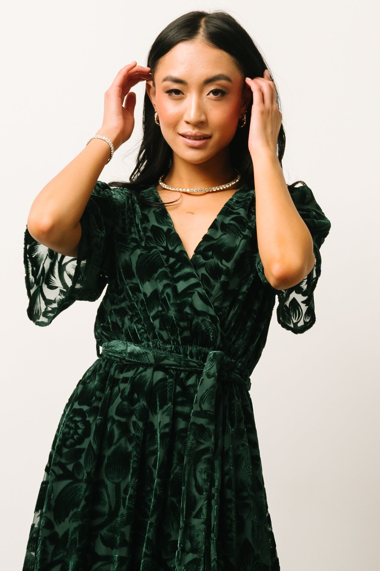 Uma Velvet Maxi Dress | Dark Green - Baltic Born