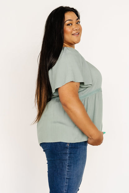 Unity Button Up Top | Sage - Baltic Born