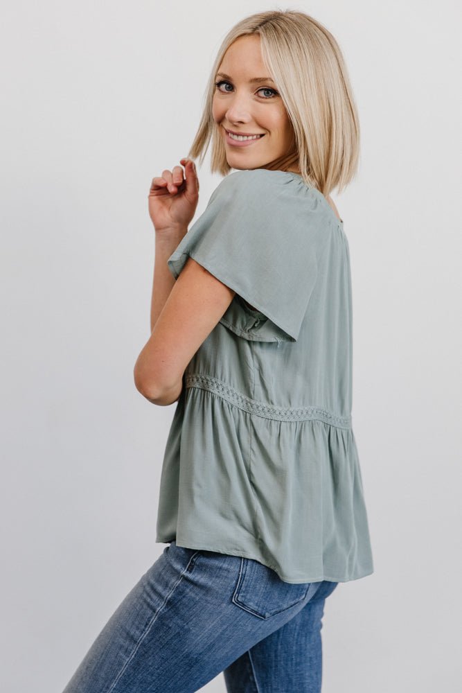 Unity Button Up Top | Sage - Baltic Born