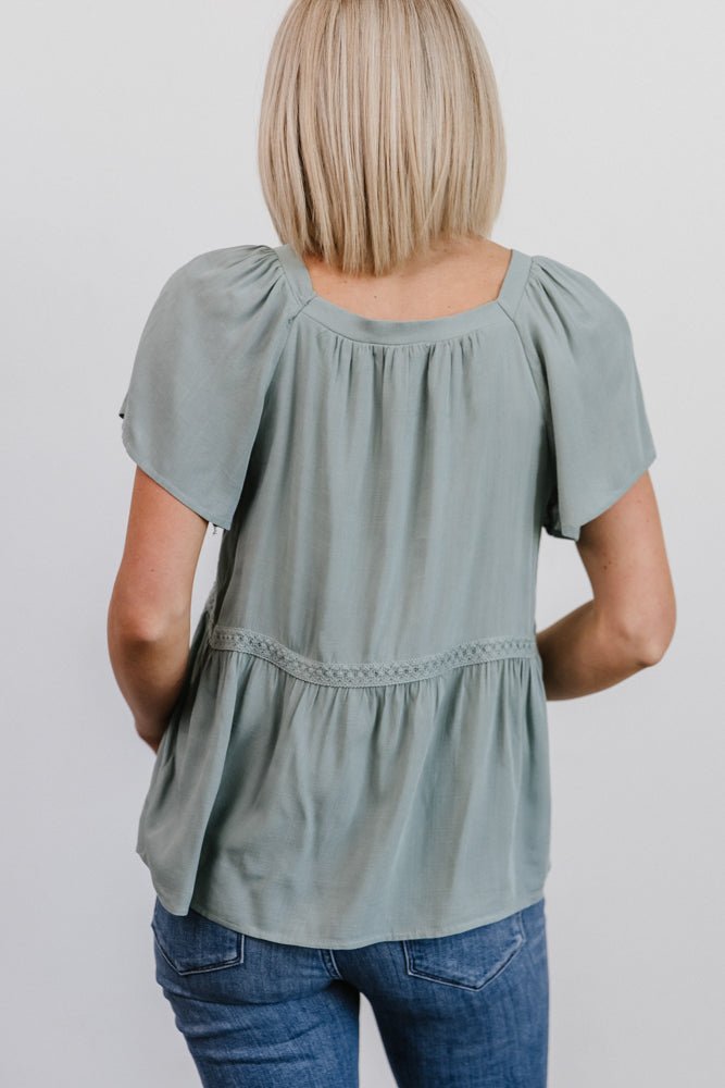 Unity Button Up Top | Sage - Baltic Born