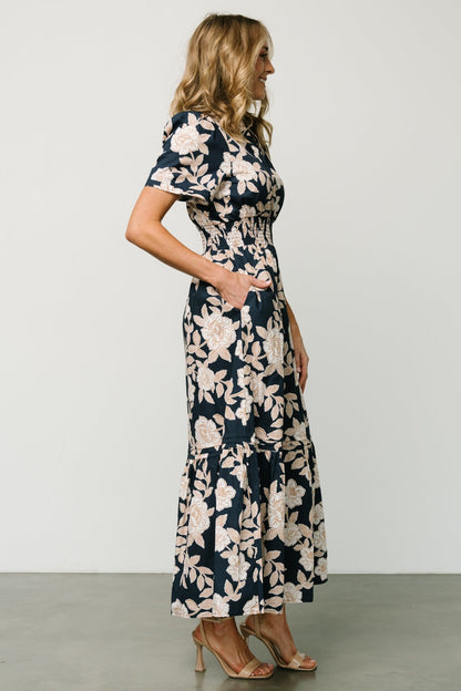 Vera Maxi Dress | Navy Floral - Baltic Born