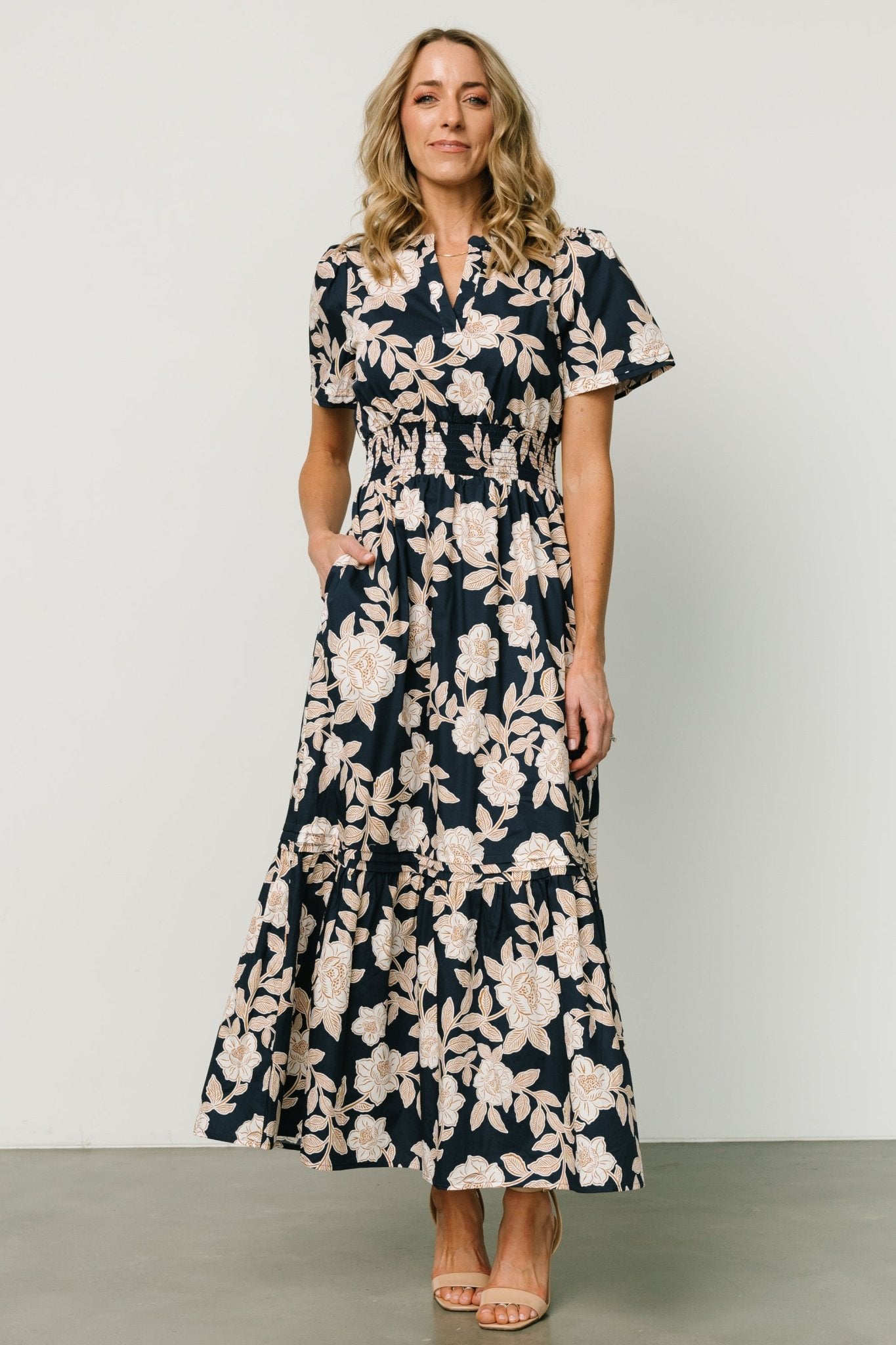 Vera Maxi Dress | Navy Floral - Baltic Born