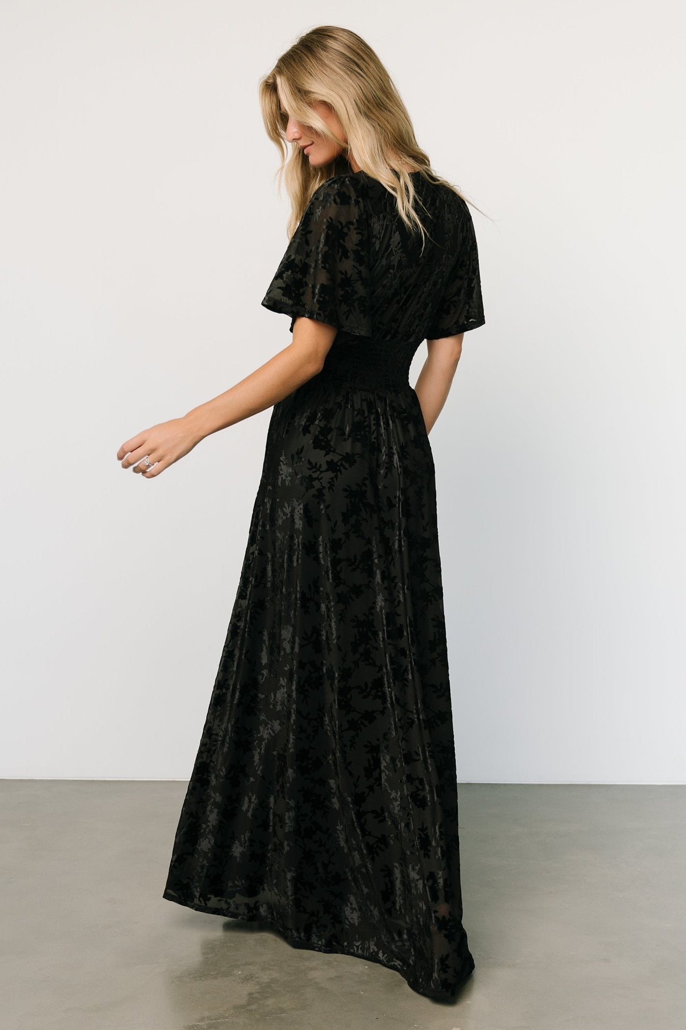 Veronica Velvet Maxi Dress | Black - Baltic Born