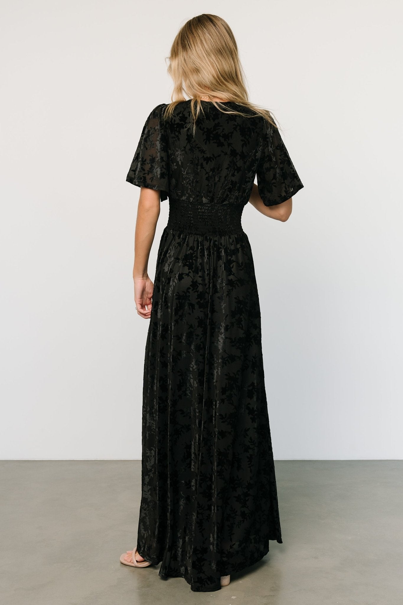 Veronica Velvet Maxi Dress | Black - Baltic Born