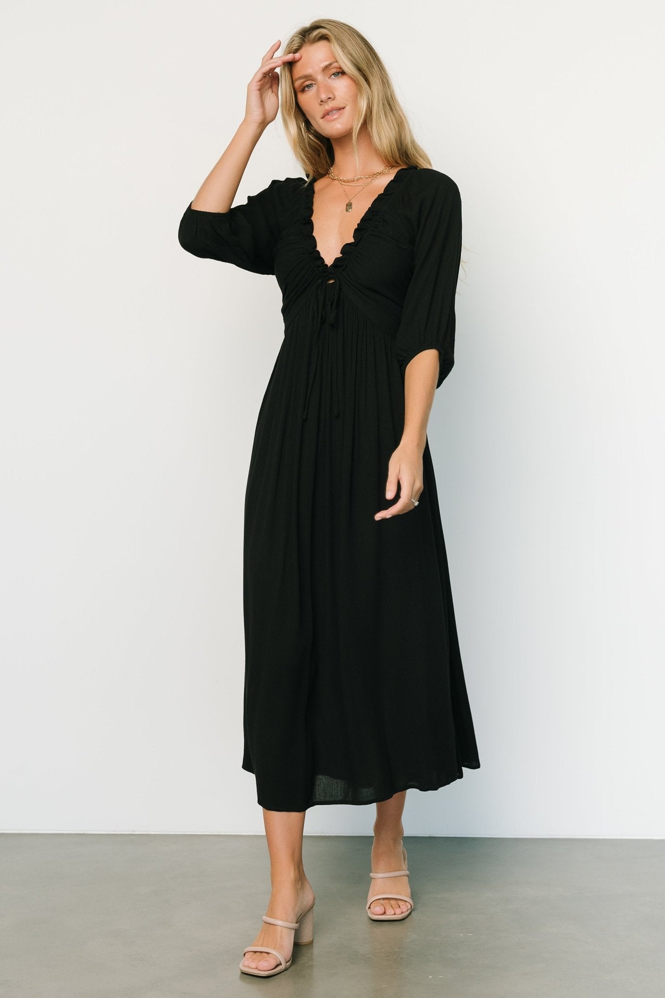 Vicki Midi Dress | Black - Baltic Born