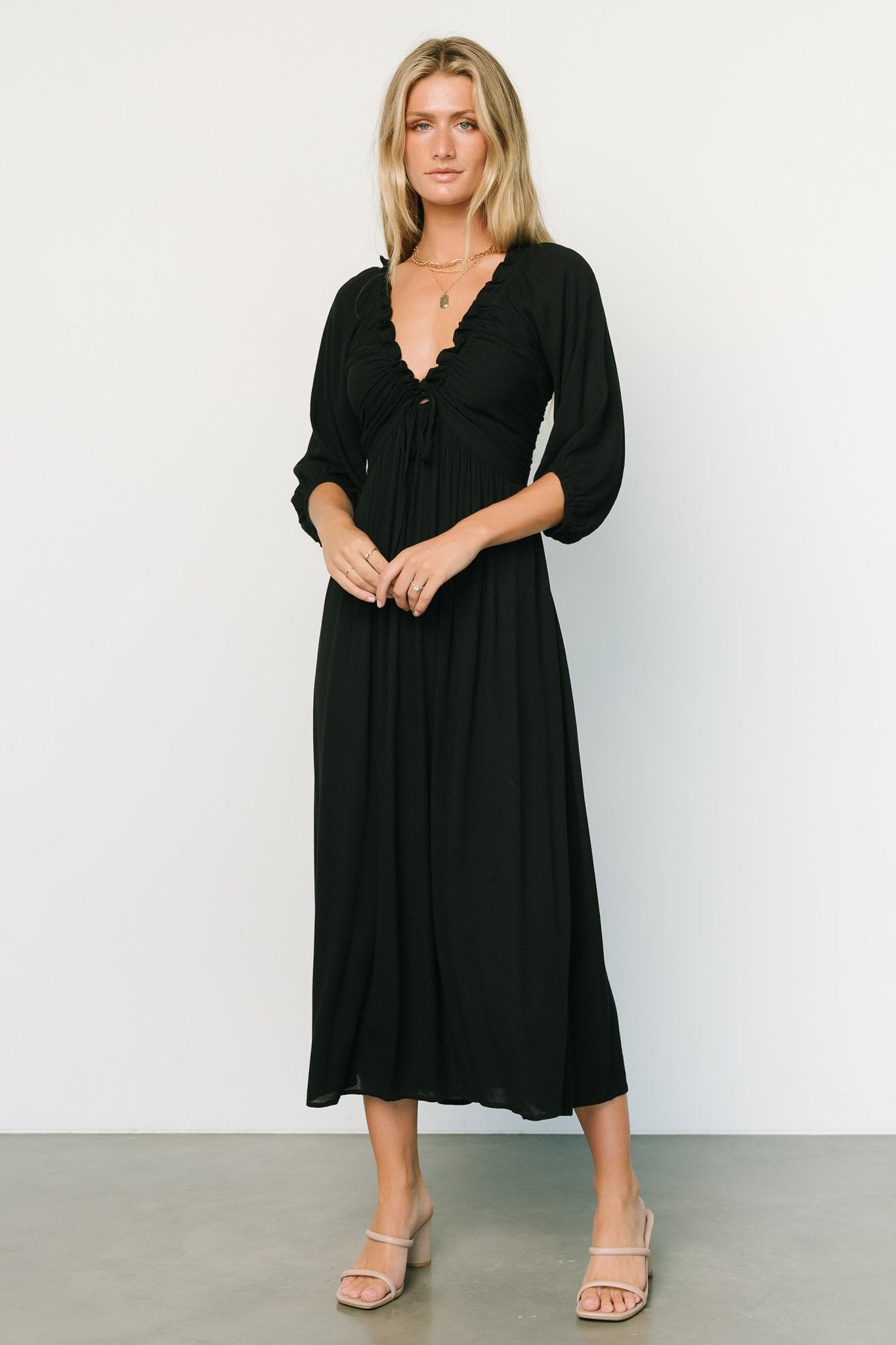 Vicki Midi Dress | Black - Baltic Born