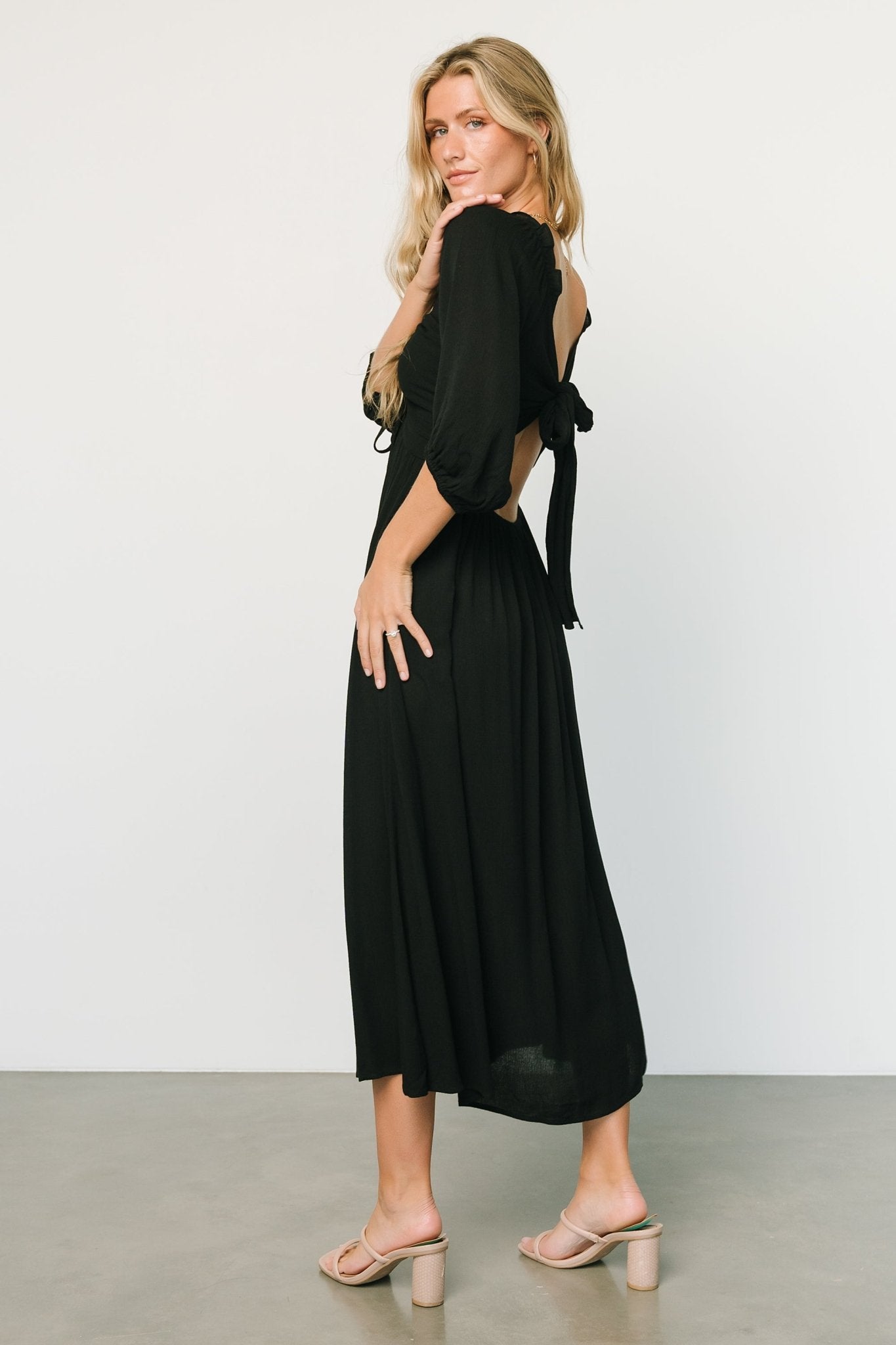 Vicki Midi Dress | Black - Baltic Born