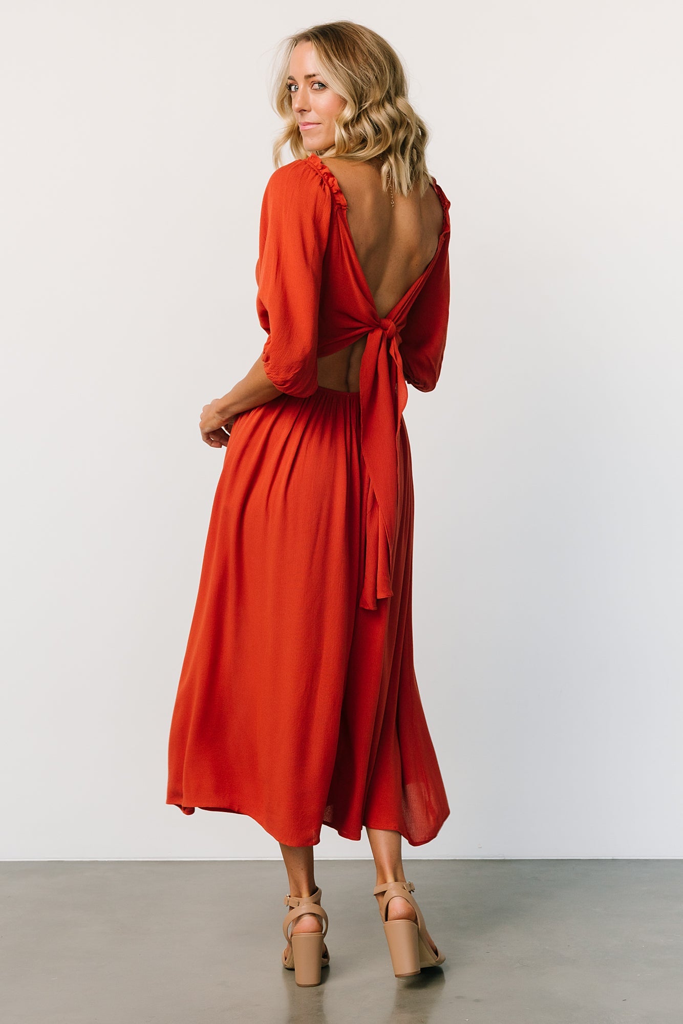 Vicki Midi Dress | Rust - Baltic Born