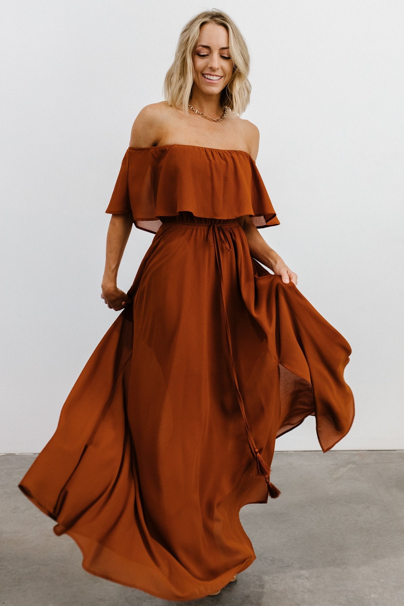 Victoria Off Shoulder Maxi Dress | Spice - Baltic Born