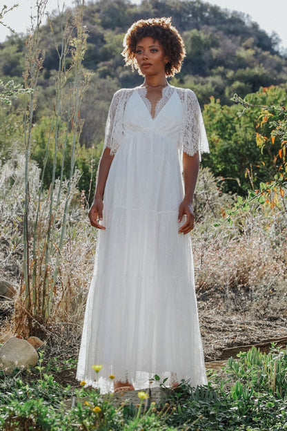 Wanderlust Lace Maxi Dress | White - Baltic Born