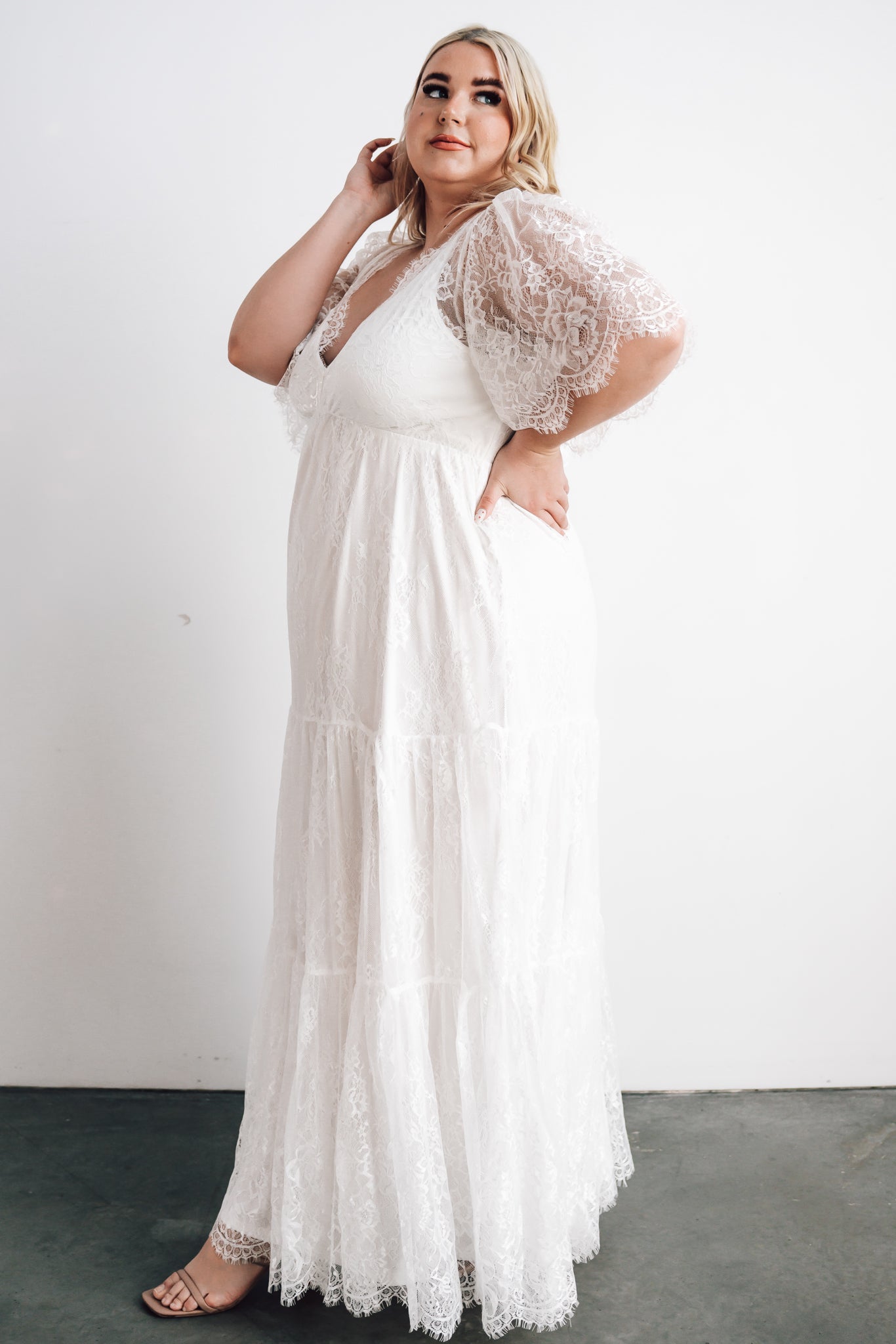 Wanderlust Lace Maxi Dress | White - Baltic Born