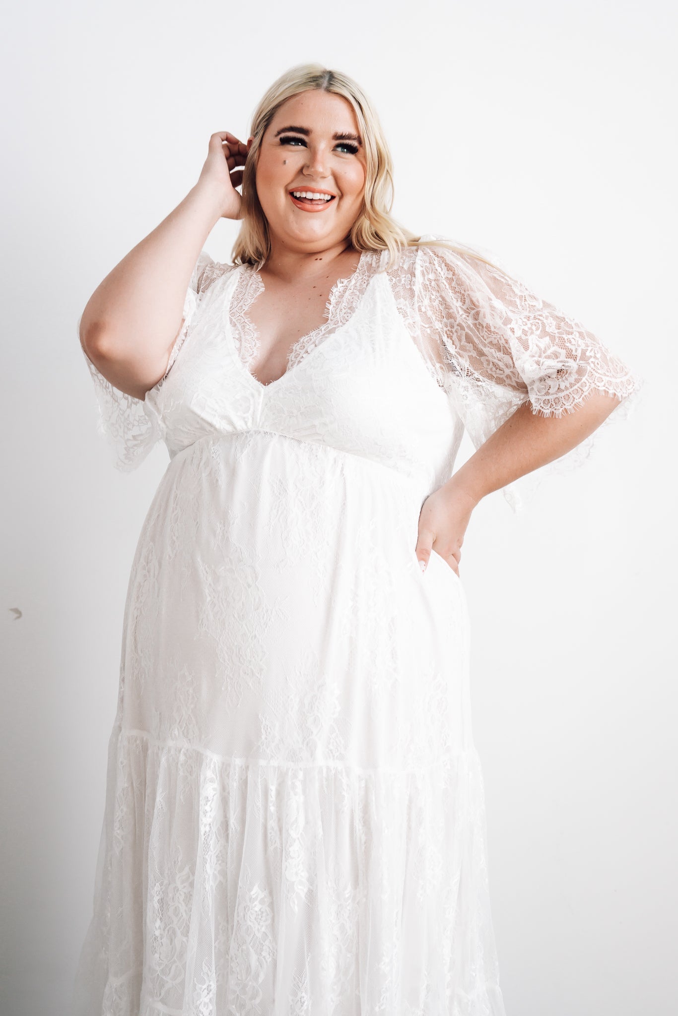 Wanderlust Lace Maxi Dress | White - Baltic Born