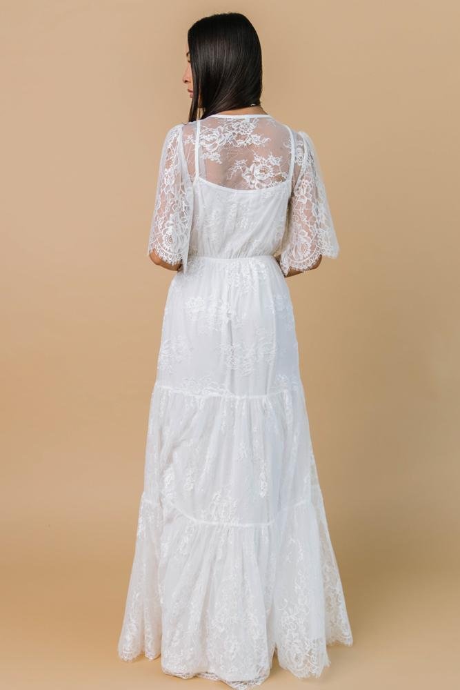 Wanderlust Lace Maxi Dress | White - Baltic Born