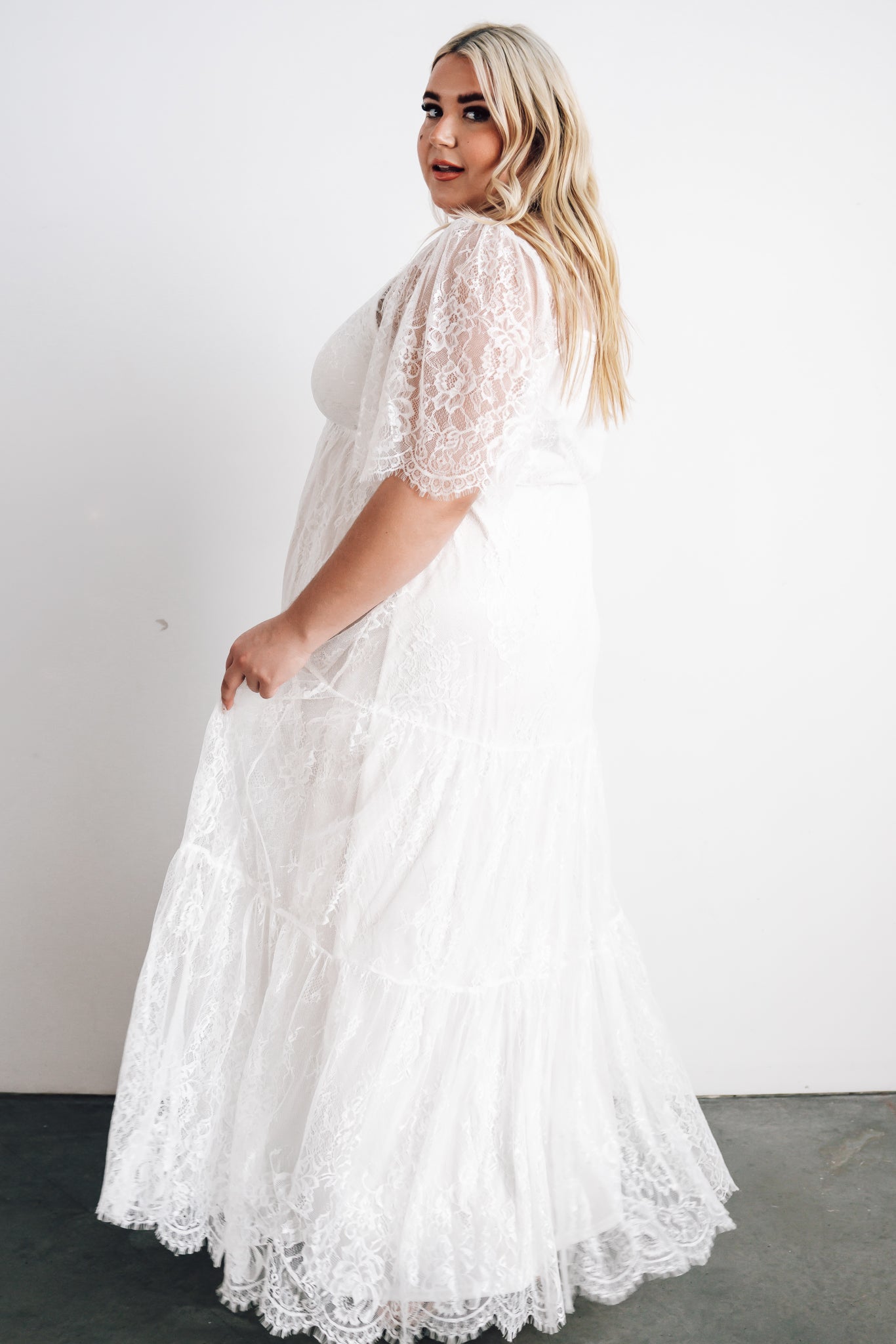 Wanderlust Lace Maxi Dress | White - Baltic Born