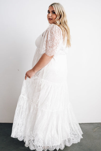 Wanderlust Lace Maxi Dress | White - Baltic Born