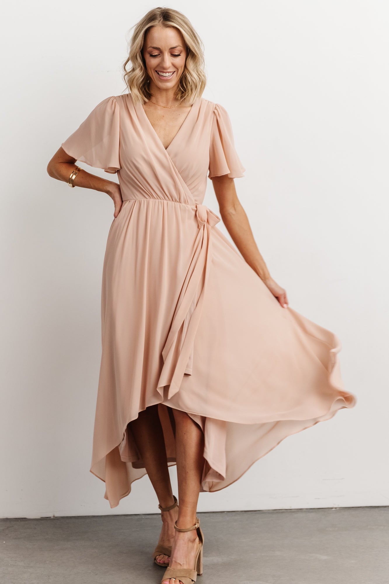 Waverly Wrap Dress | Dusty Blush - Baltic Born