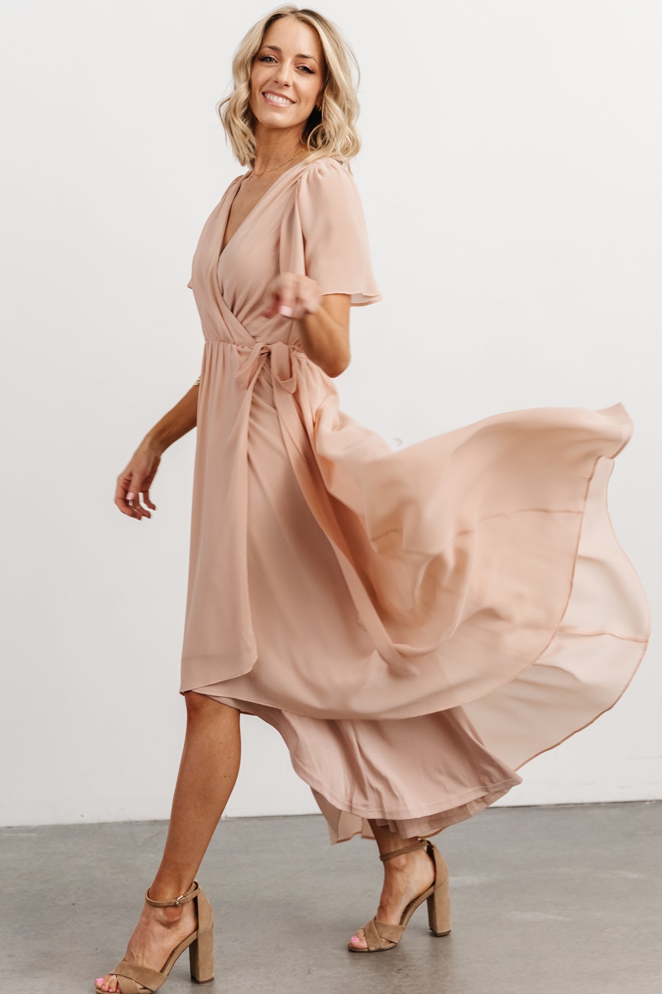 Waverly Wrap Dress | Dusty Blush - Baltic Born