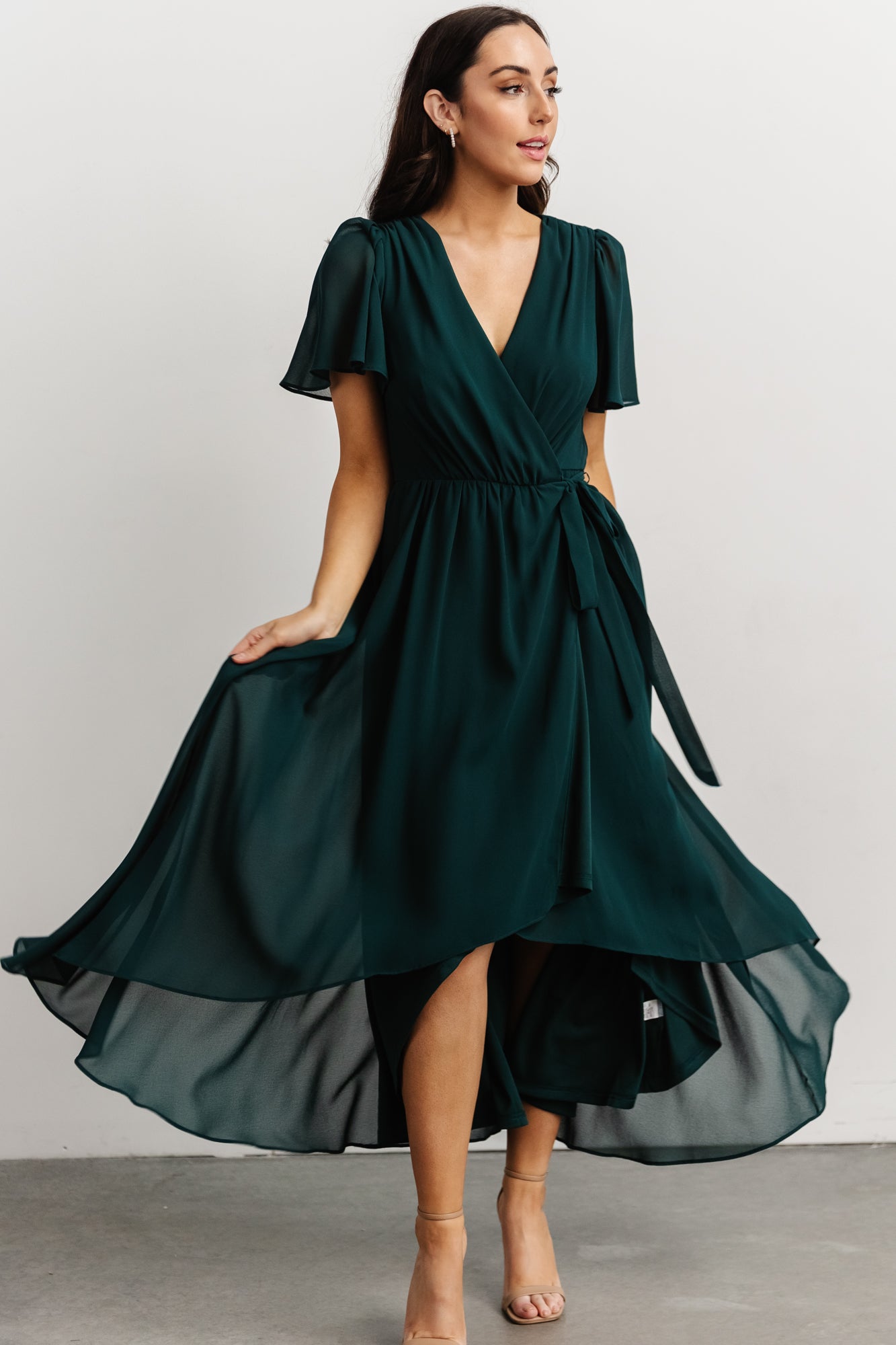 Waverly Wrap Dress | Emerald - Baltic Born