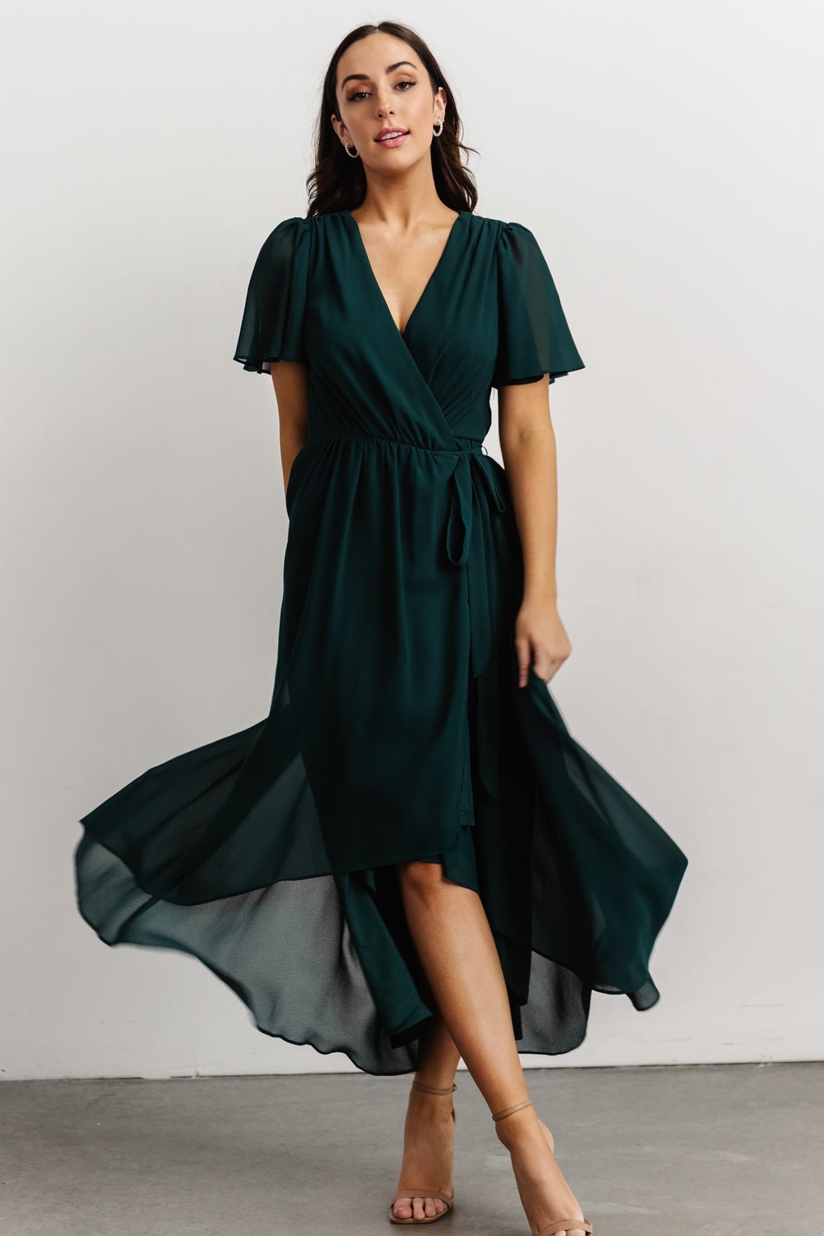 Waverly Wrap Dress | Emerald | Baltic Born