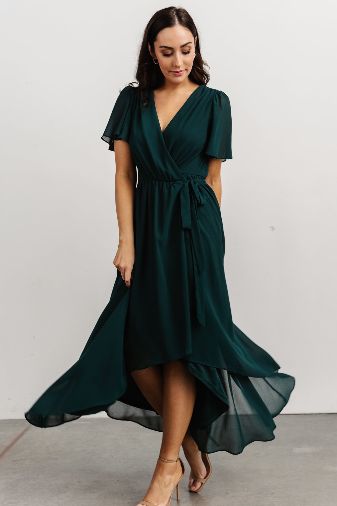 Waverly Wrap Dress | Emerald - Baltic Born