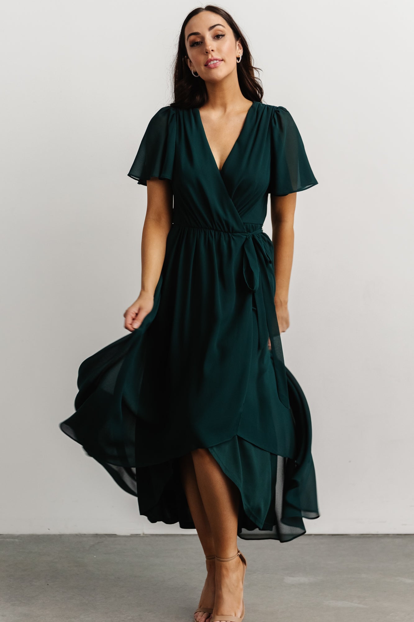 Waverly Wrap Dress | Emerald - Baltic Born