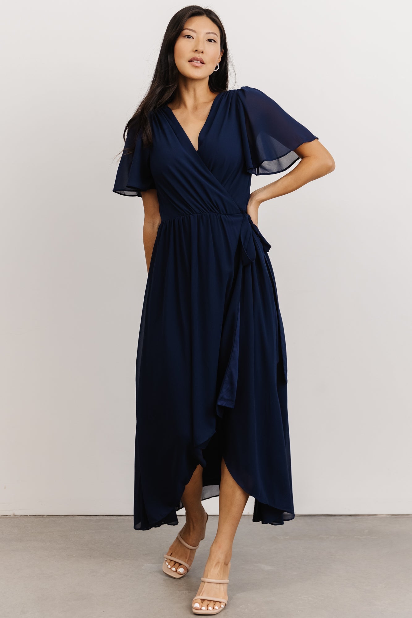 Waverly Wrap Dress | Slate Blue | Baltic Born