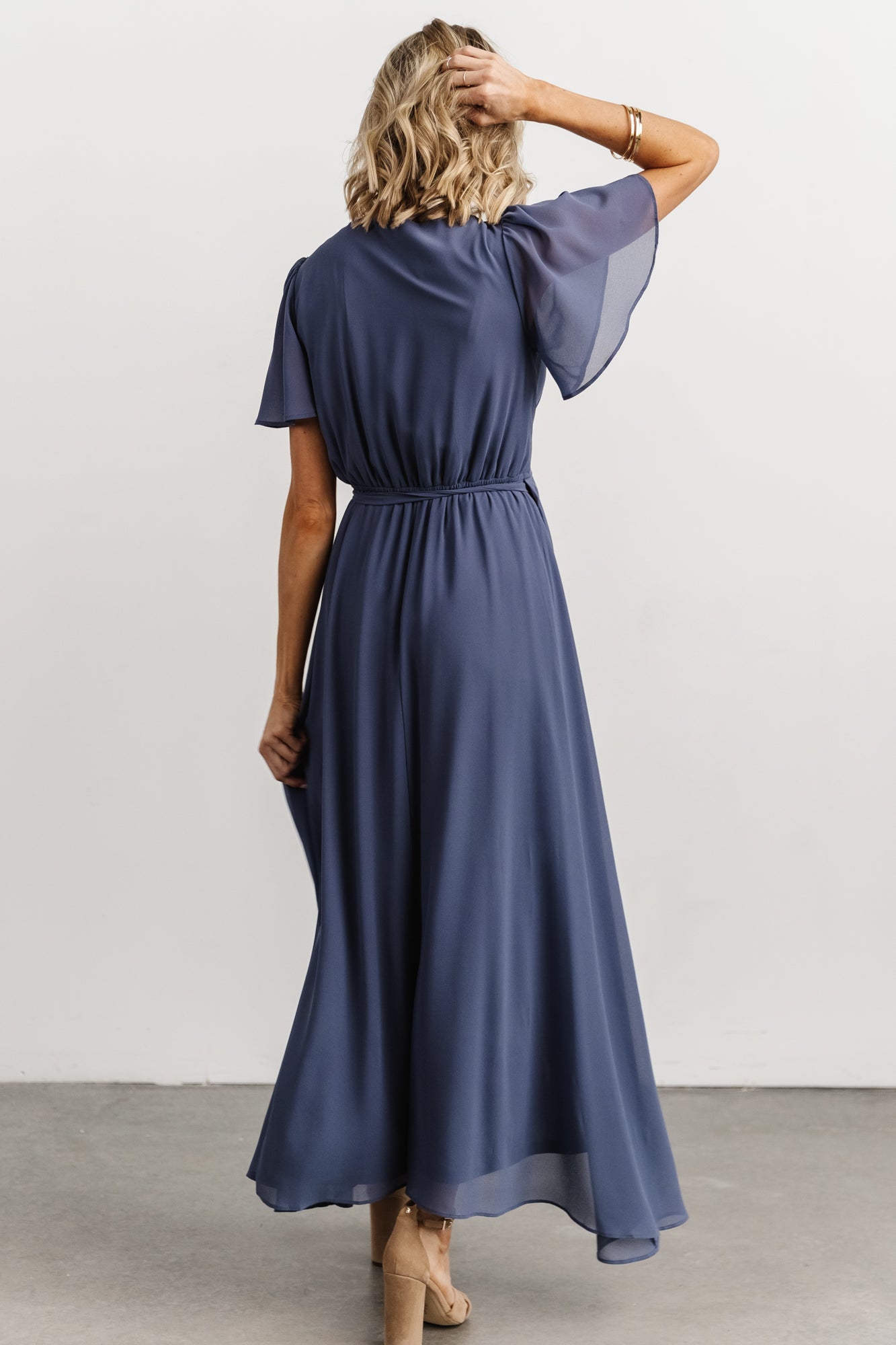 Waverly Wrap Dress | Slate Blue - Baltic Born