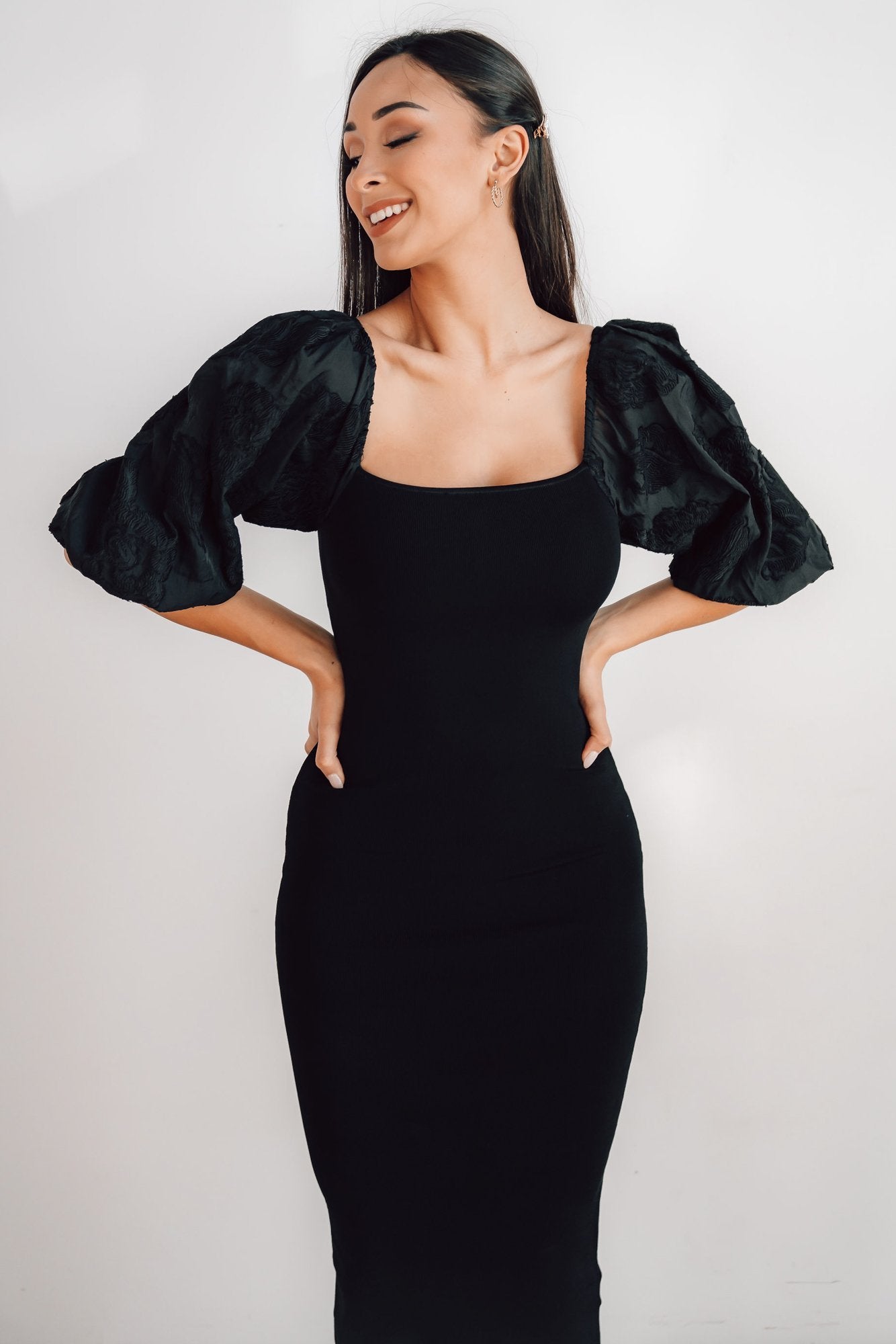 Weyland Bodycon Midi Dress | Black - Baltic Born