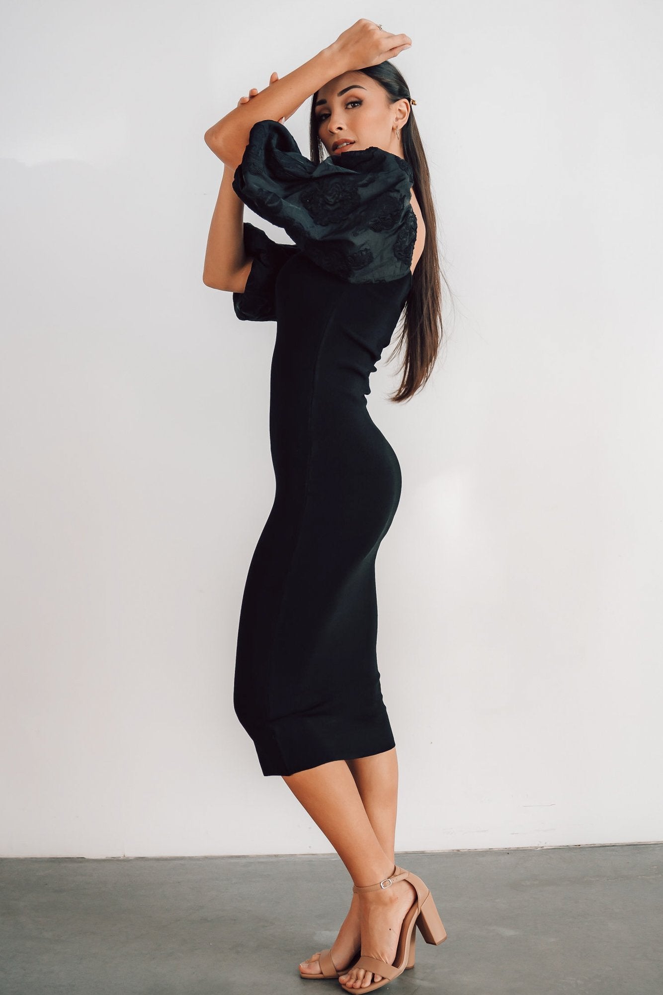 Weyland Bodycon Midi Dress | Black - Baltic Born