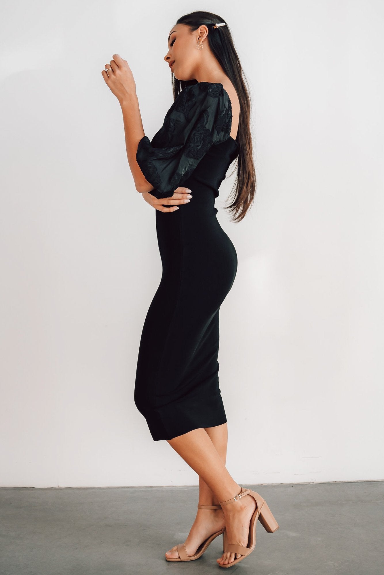 Weyland Bodycon Midi Dress | Black - Baltic Born