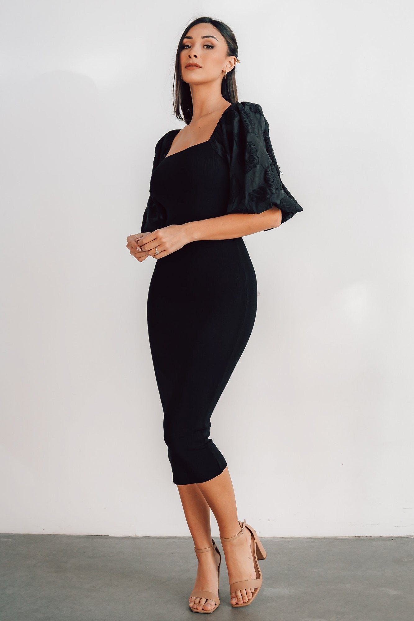 Weyland Bodycon Midi Dress | Black - Baltic Born