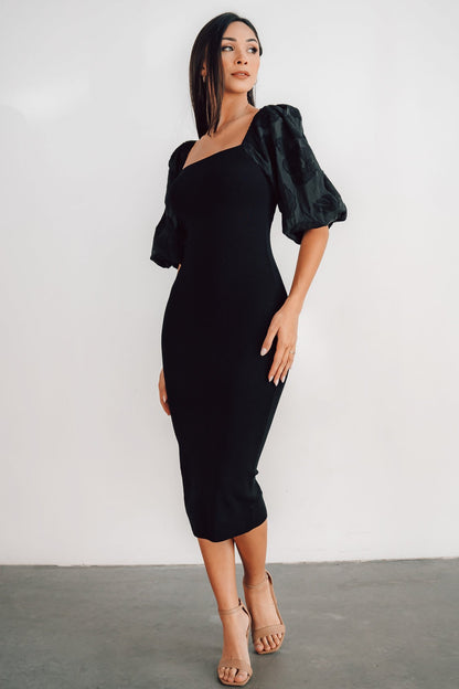 Weyland Bodycon Midi Dress | Black - Baltic Born