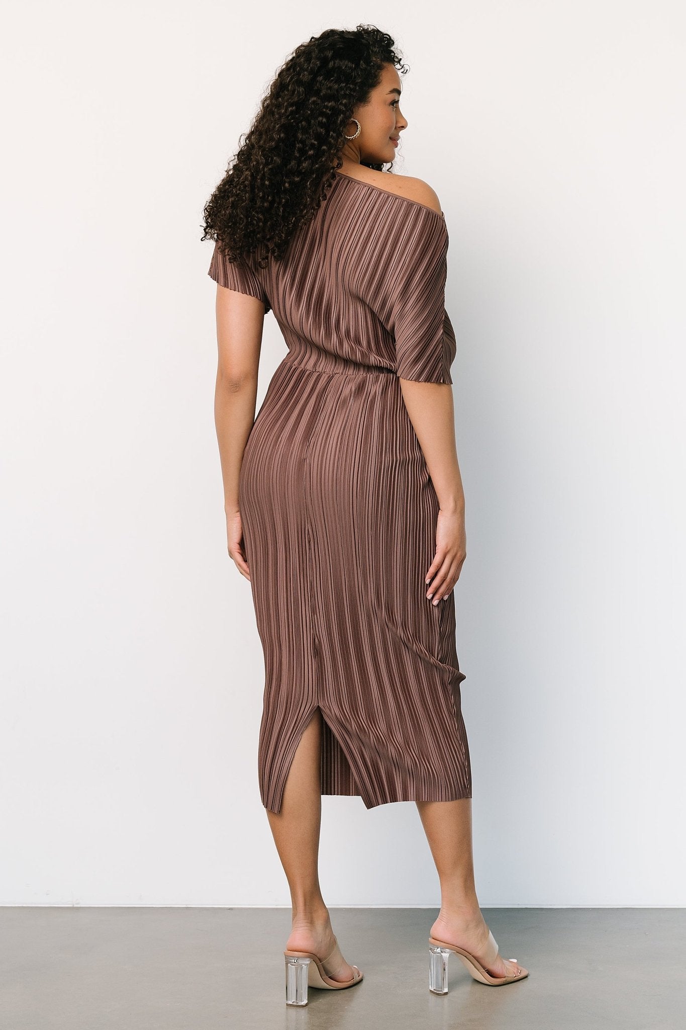 Winslow Pleated Midi Dress | Mink - Baltic Born