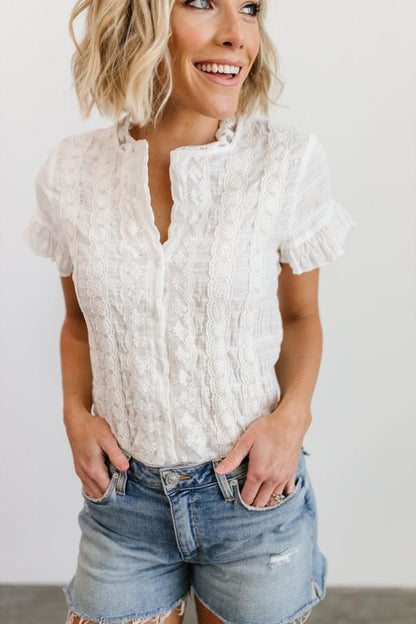 Zara Lace Top | White - Baltic Born