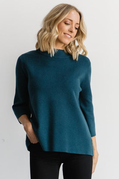 Zola Bell Sleeve Sweater, Topaz
