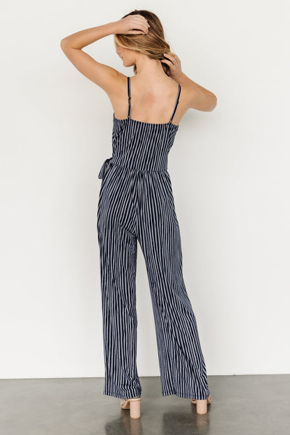 Zuri Tank Jumpsuit | Navy Stripe - Baltic Born